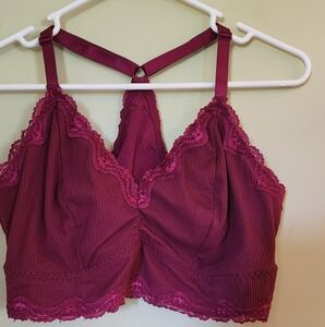 Torrid Maroon Racerback bralette with adjustable Straps